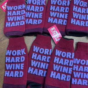 8 pc Koozie can Hugger Bundle Work Hard Wine Hard Brand New fun girls night